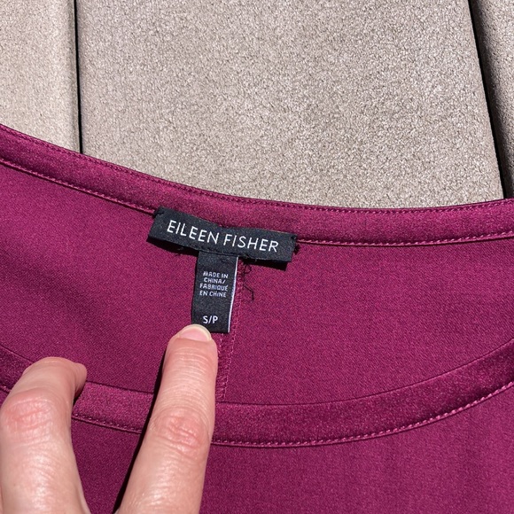 Eileen Fisher fuchsia silk dress, size s - Picture 2 of 16